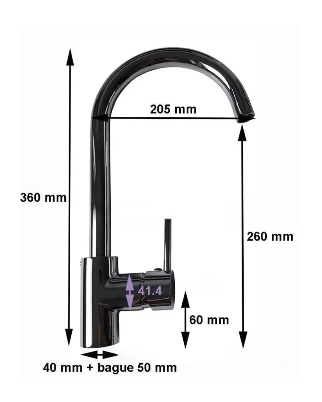 MITIGEUR EVIER COL DE CYGNE