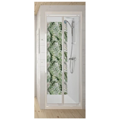 Cabine DE DOUCHE encastrable carrée 80 x 80 - panneau de fond blanc