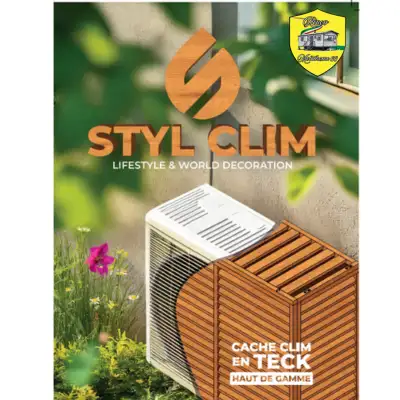 CACHE CLIM en bois 100% teck CLASSE 5 - A MONTER SOI MEME